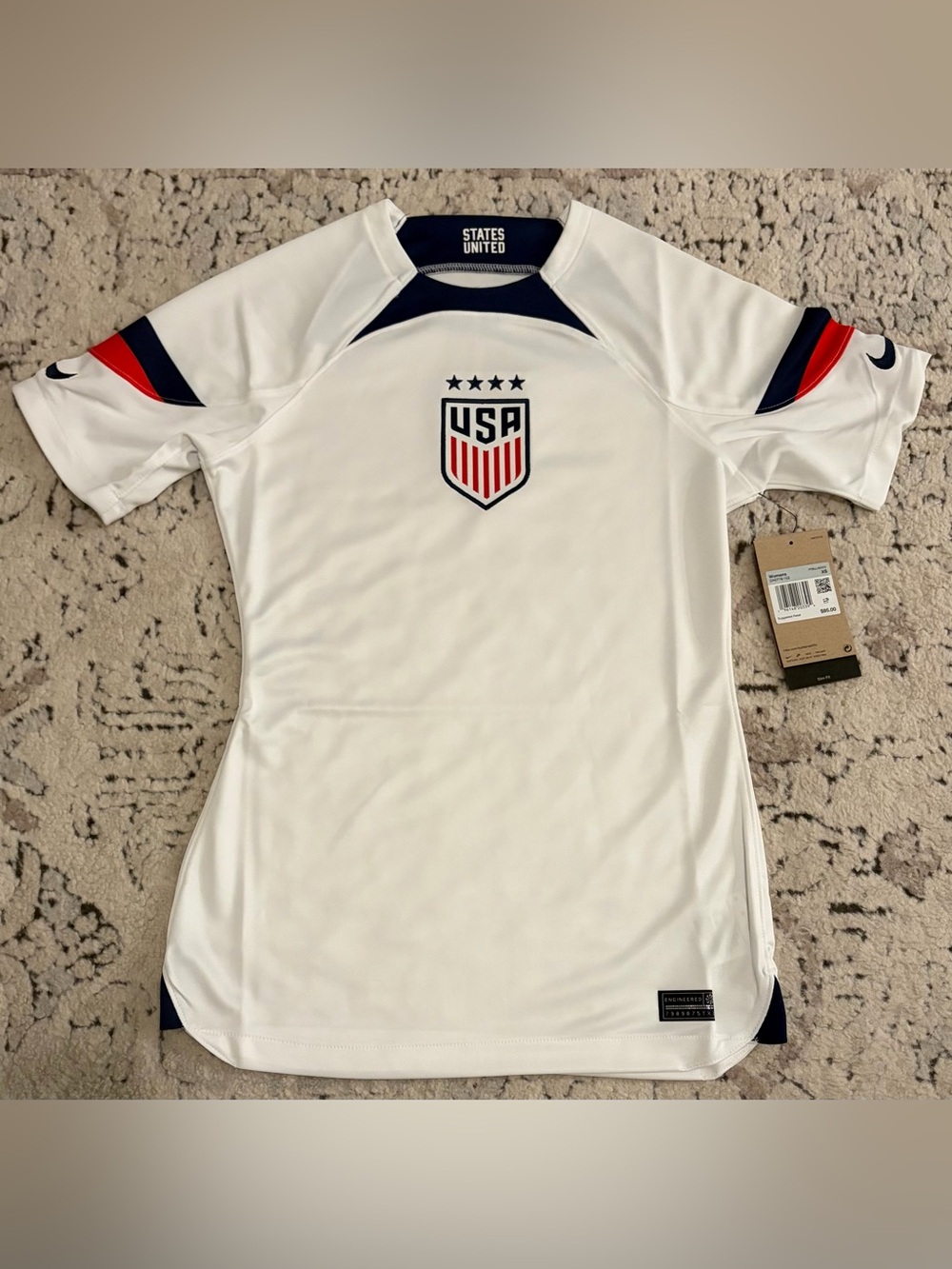 Nike Official 2022/2023 USA USWNT White Soccer DN0778-101 Jersey Women’s Sz: XS